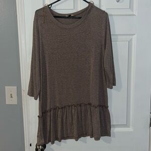 Light purple tunic short sleeve shirt